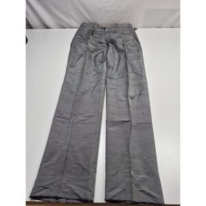 Feldini Dress Pants Men's 36x38 Gray Silk Pleated Straight Unhemmed Formal NWT
